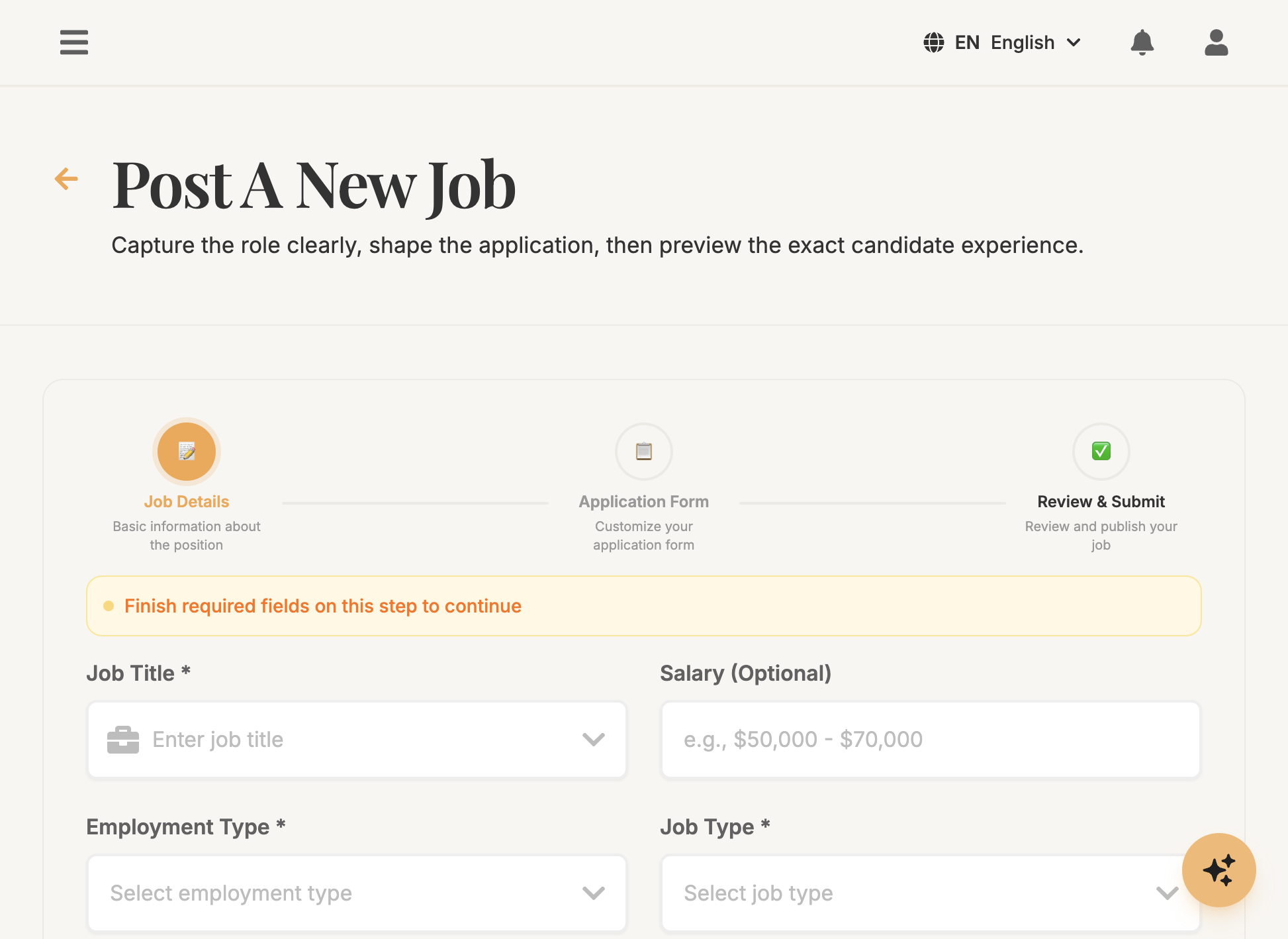 Create Job With AI