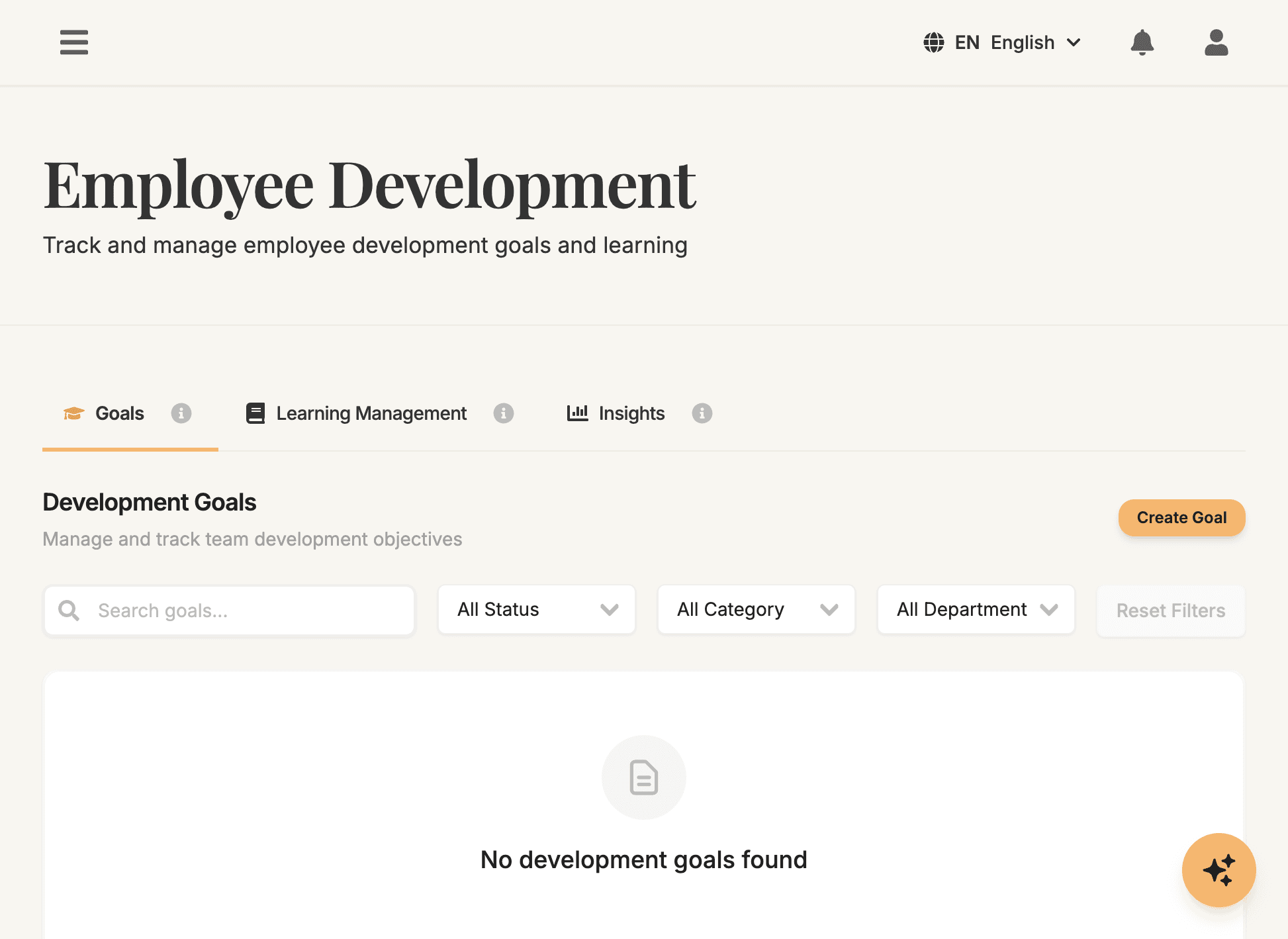 Development management module screenshot