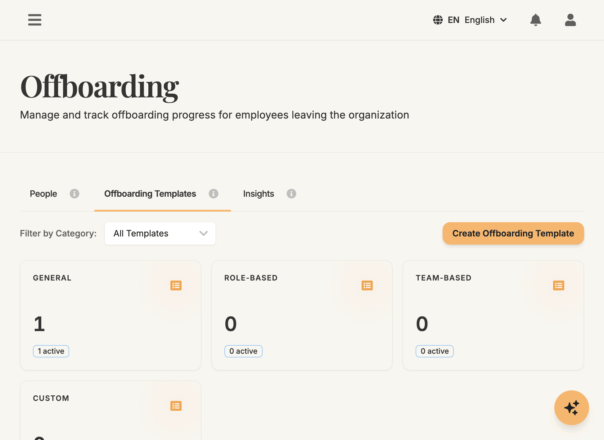 Offboarding workflow screenshot